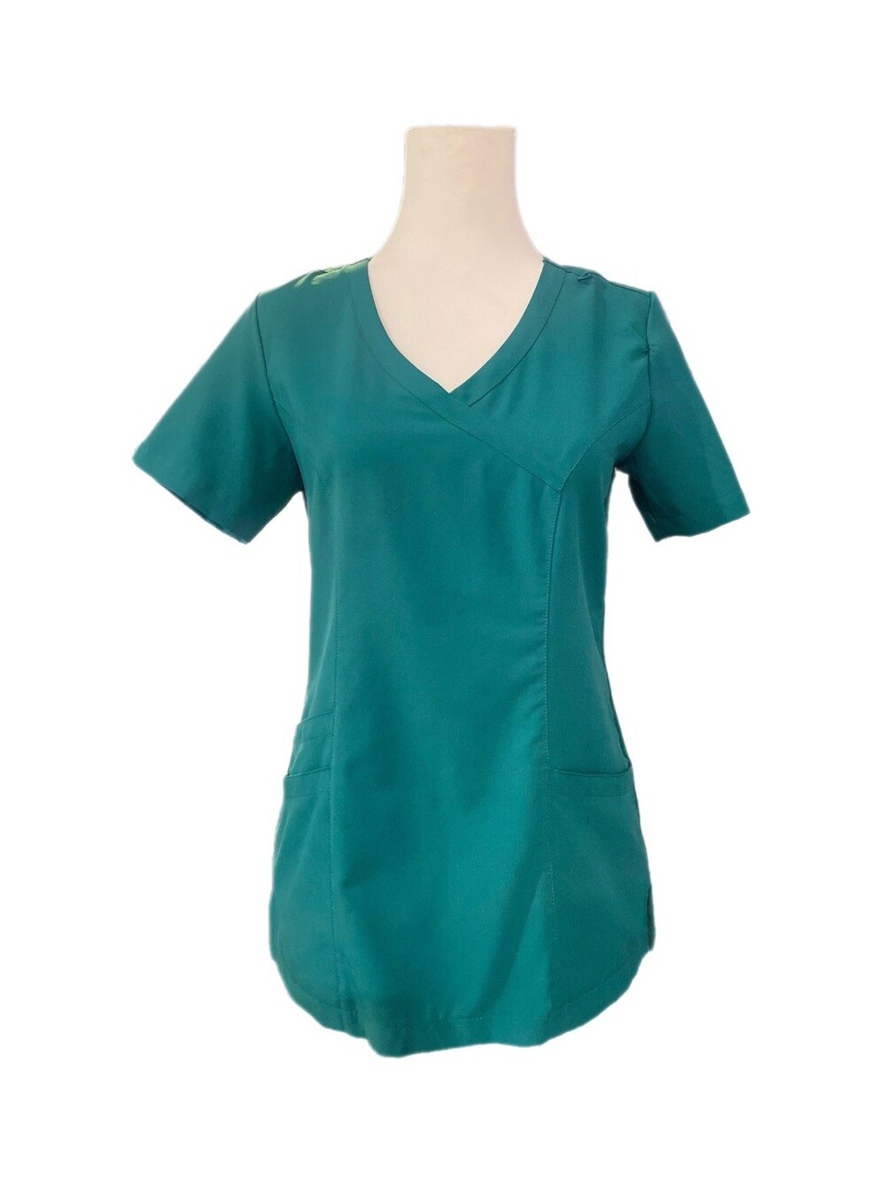 Teal V-Neck Scrub Top